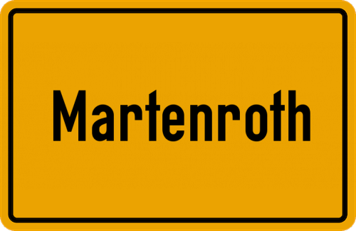 Ortsschild Martenroth