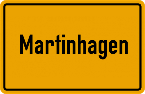 Ortsschild Martinhagen