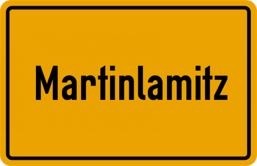 Ortsschild Martinlamitz