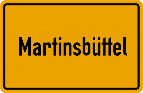 Ortsschild Martinsbüttel