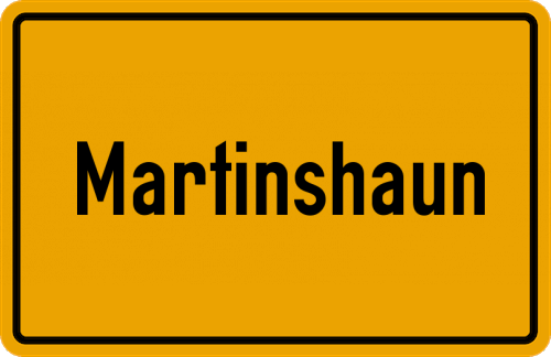 Ortsschild Martinshaun