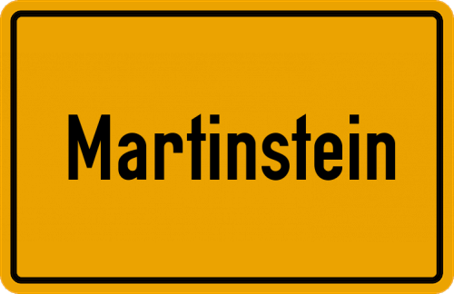 Ortsschild Martinstein
