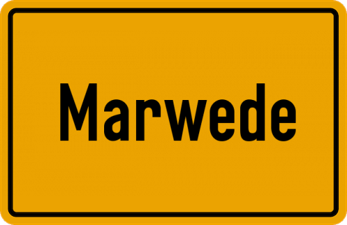 Ortsschild Marwede