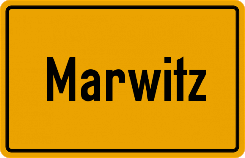 Ortsschild Marwitz