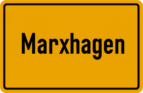 Ortsschild Marxhagen