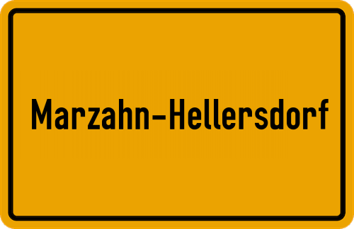 Ortsschild Marzahn-Hellersdorf