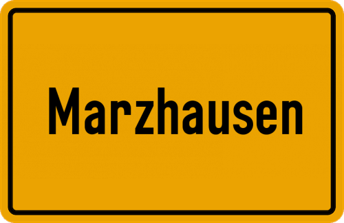 Ortsschild Marzhausen, Westerwald