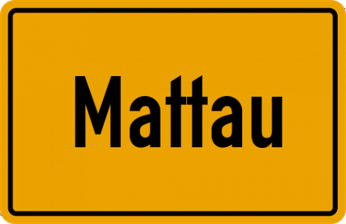 Ortsschild Mattau