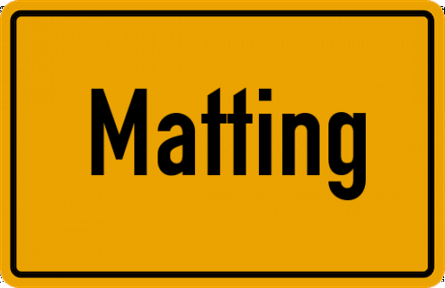Ortsschild Matting