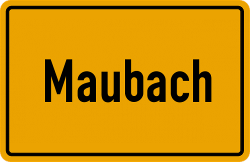 Ortsschild Maubach