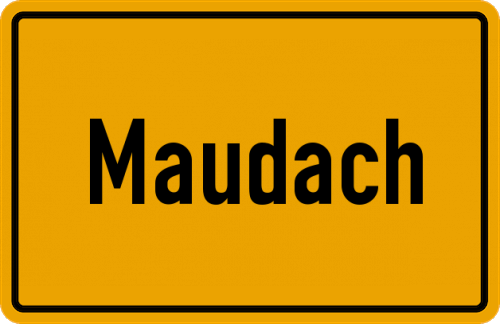 Ortsschild Maudach