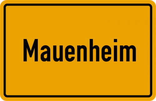 Ortsschild Mauenheim