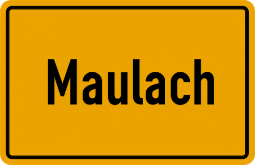 Ortsschild Maulach