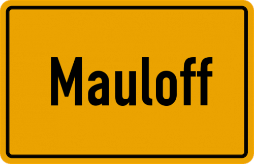 Ortsschild Mauloff