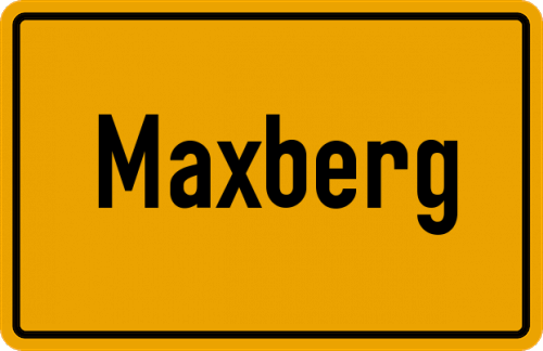 Ortsschild Maxberg