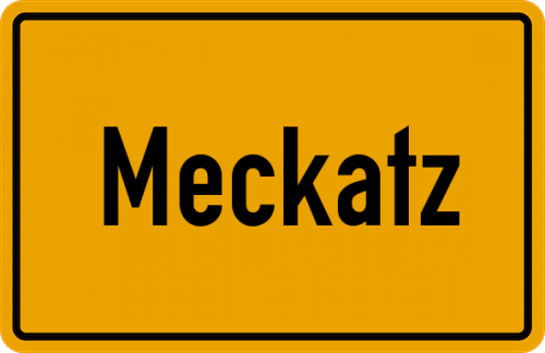 Ortsschild Meckatz