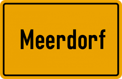 Ortsschild Meerdorf