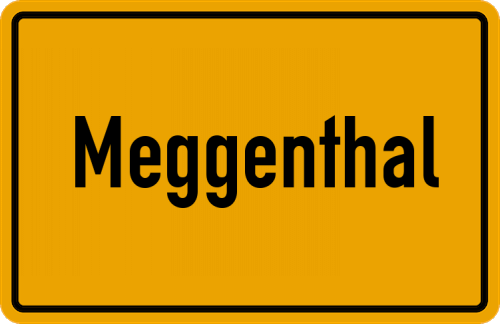 Ortsschild Meggenthal