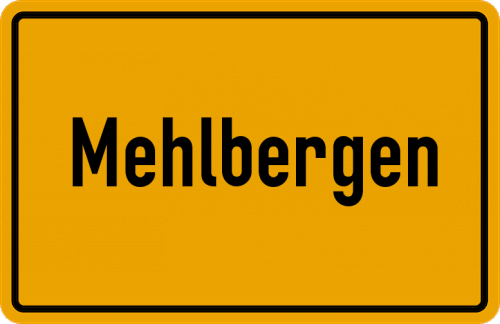 Ortsschild Mehlbergen