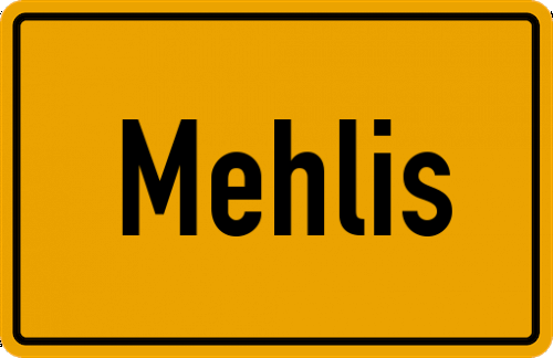 Ortsschild Mehlis