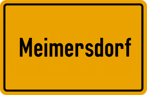 Ortsschild Meimersdorf