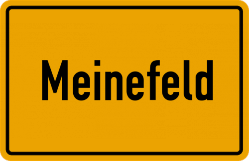 Ortsschild Meinefeld