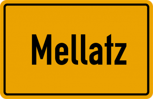 Ortsschild Mellatz