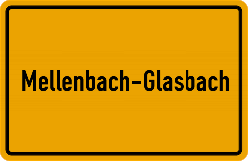 Ortsschild Mellenbach-Glasbach