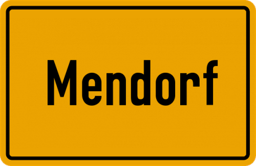 Ortsschild Mendorf