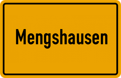 Ortsschild Mengshausen
