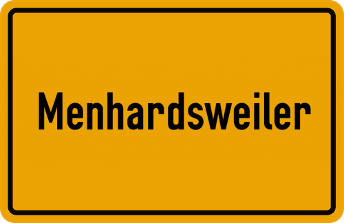 Ortsschild Menhardsweiler