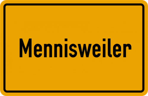 Ortsschild Mennisweiler