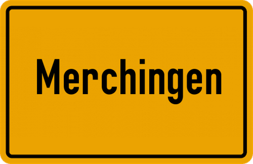 Ortsschild Merchingen