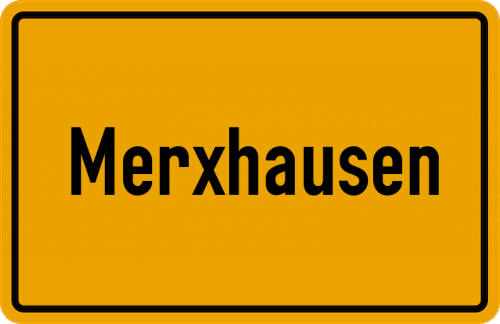 Ortsschild Merxhausen, Solling