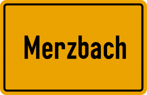 Ortsschild Merzbach, Rheinland