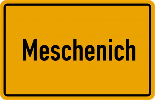 Ortsschild Meschenich
