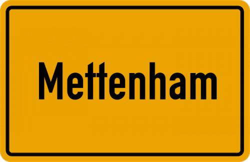 Ortsschild Mettenham