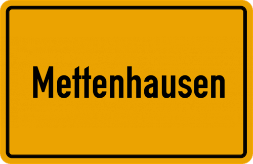 Ortsschild Mettenhausen