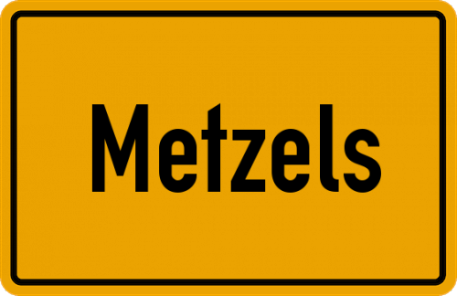 Ortsschild Metzels