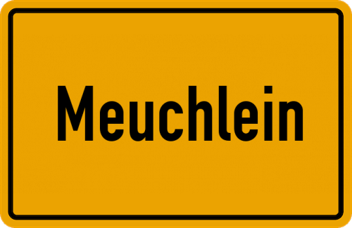 Ortsschild Meuchlein