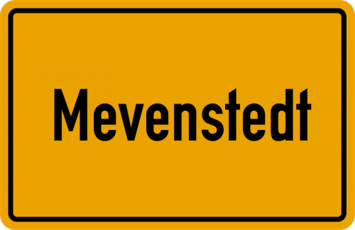 Ortsschild Mevenstedt
