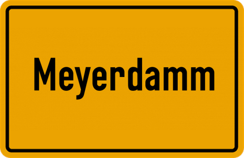 Ortsschild Meyerdamm