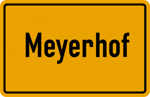 Ortsschild Meyerhof