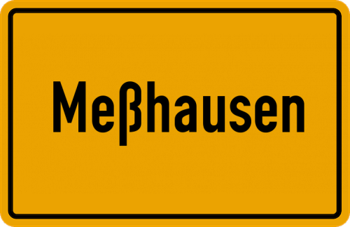 Ortsschild Meßhausen