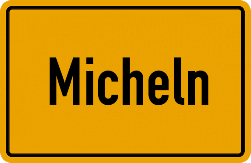 Ortsschild Micheln