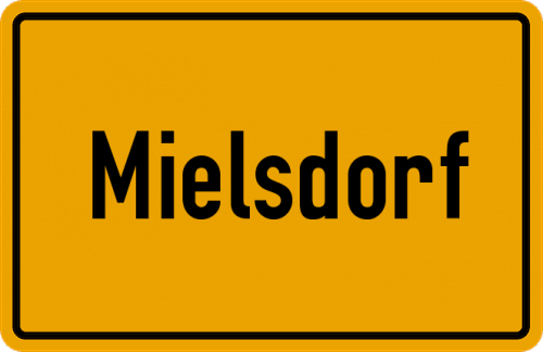 Ortsschild Mielsdorf