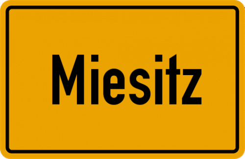 Ortsschild Miesitz