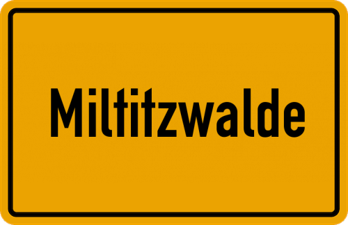 Ortsschild Miltitzwalde