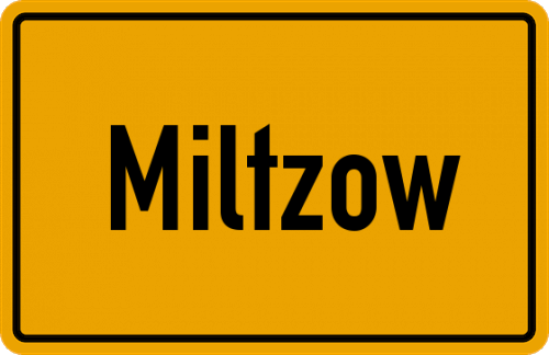 Ortsschild Miltzow