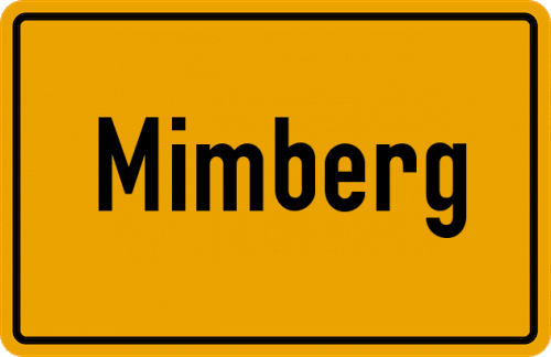 Ortsschild Mimberg